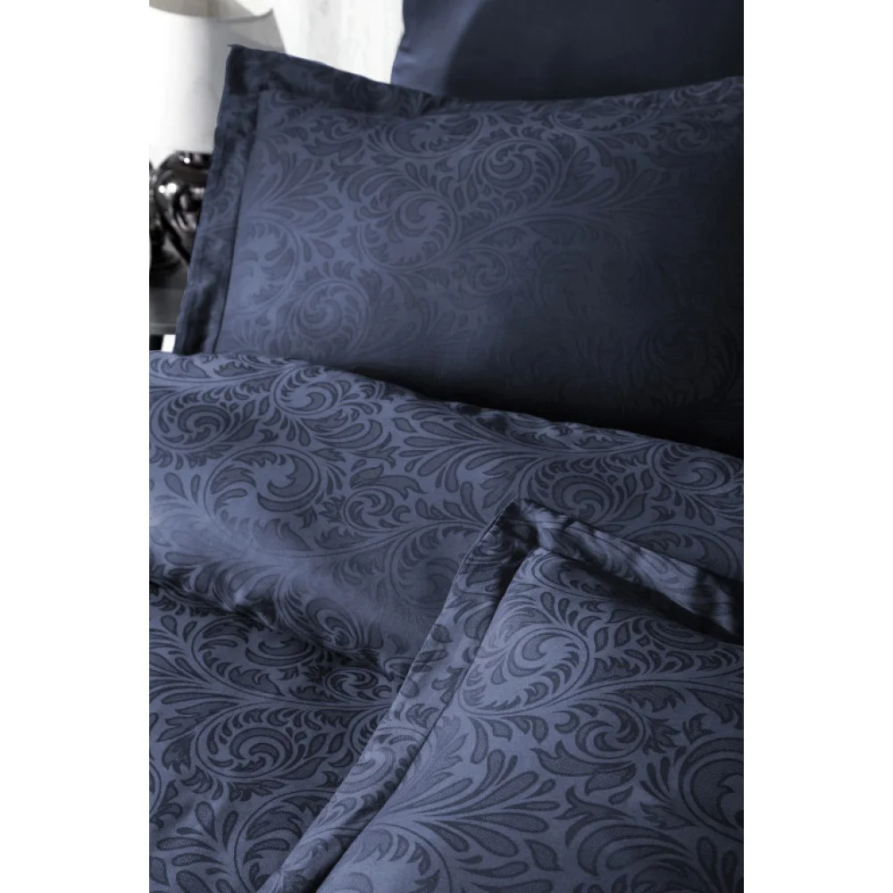 First choice Tecna lacivert jacquard Euro bedding set 200x220 cm dark blue (m016389)