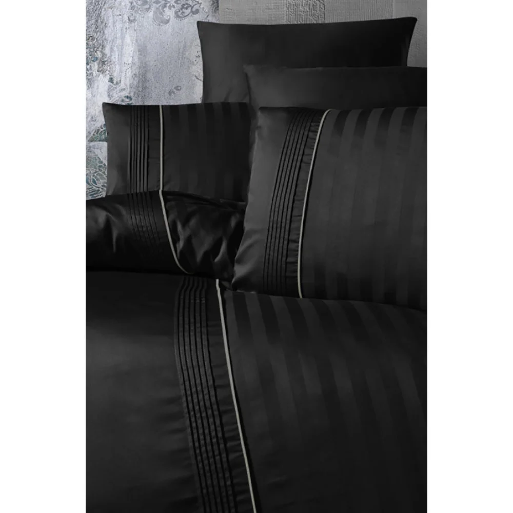 Комплект постельного белья First choice Modalife Black сатин-люкс Евро 200х220 см черный (m018212)