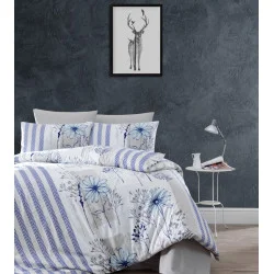 First choice Helen Grey bedding set Ranforce Euro 200x220 cm gray-blue (m018255)