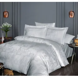 Комплект постельного белья First choice Doreta Silver жаккард Евро 200х220 см светло-серый (серебристый) (m018310)