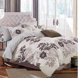 Bedding set Love You TL-2302 VIP satin-light luxury One and a half 160x220 cm milky-gray (m018362)