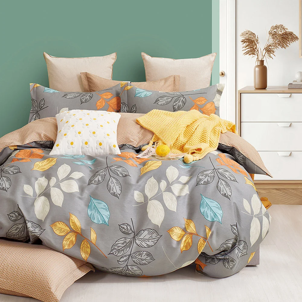 Bedding set Love You TL-2307 VIP satin-light luxury One and a half 160x220 cm gray-beige (m018367)