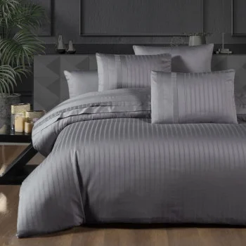 First choice New Trend Quicksilver satin-deluxe Euro bedding set 200x220 cm gray (m018493)