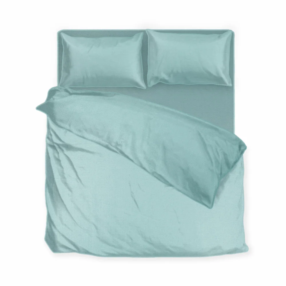Bed linen set SoundSleep Silken satin Half-tone 160x215 cm mint (2800004482103)