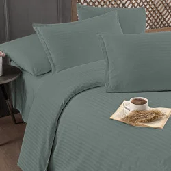 Комплект постельного белья Altinbasak Poplin Infinity Breezeway поплин Евро 200x220 см бирюзовый (m018668)