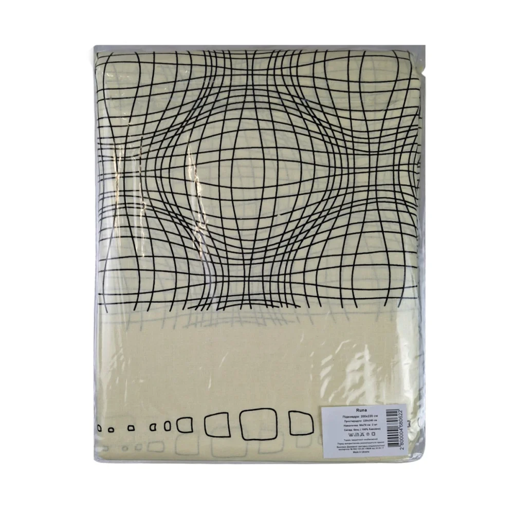  SoundSleep Runa bedding set coarse calico One and a half 140x205 cm milk (2800004680615)