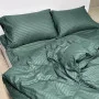 Комплект постельного белья Emily Fiber Green Stripe микрофибра двуспальный 175х205 см зеленый (94193695)