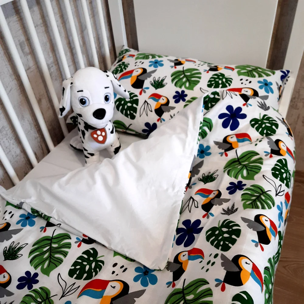 Комплект постільної білизни в ліжечко SoundSleep Jungle муслін дитячий 112х147 см (94335378)