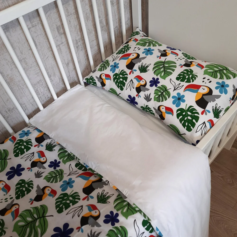 Комплект постільної білизни в ліжечко SoundSleep Jungle муслін дитячий 112х147 см (94335378)