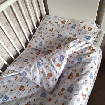 Bed linen set SoundSleep Sleeping bears flannel children 112x147 cm (94337594)