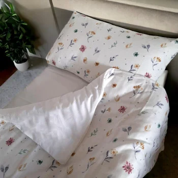 Комплект постельного белья SoundSleep Flowers муслин подростковый 145х210 см (94099751)