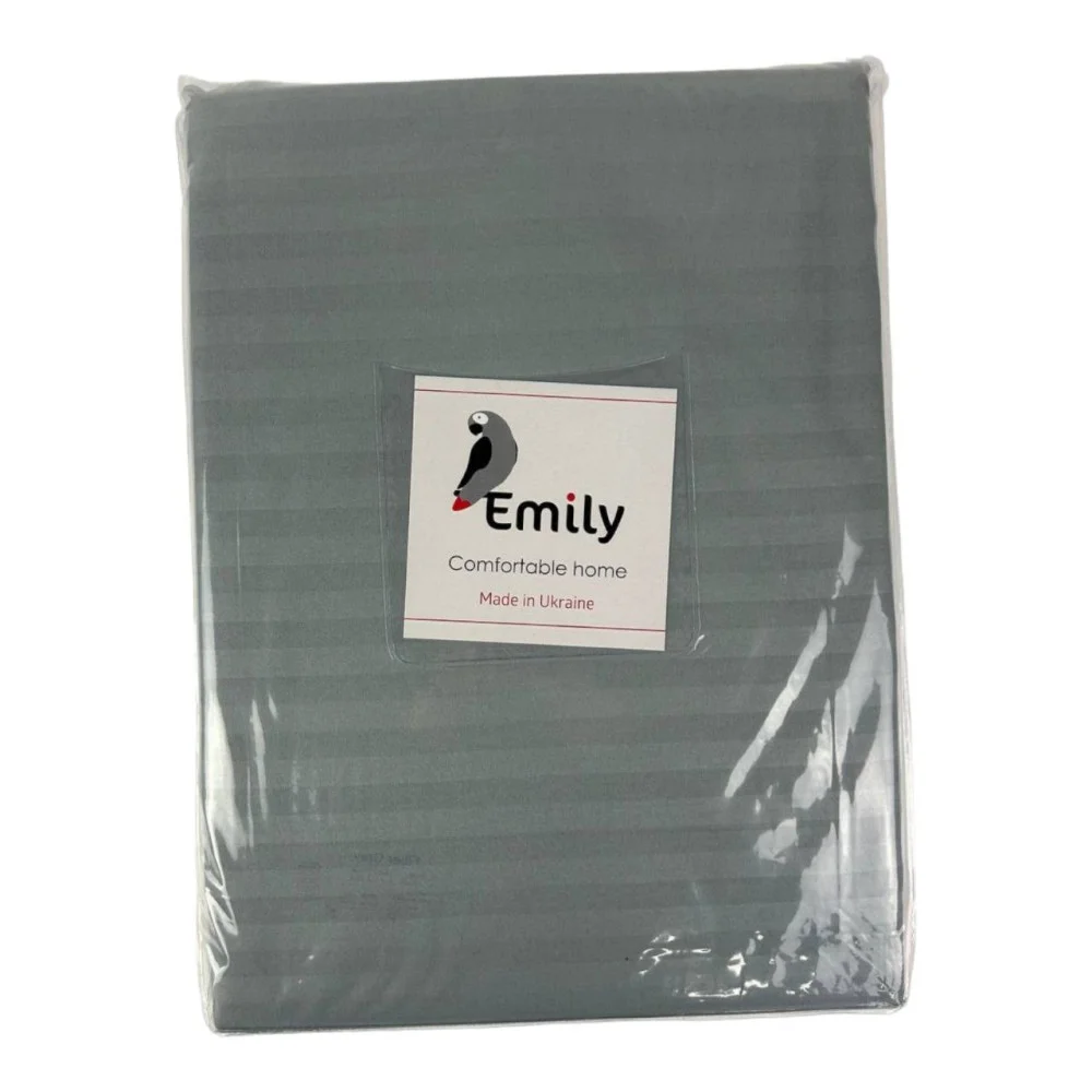 Комплект постільної білизни Emily Fiber Grey Stripe мікрофібра двоспальний 175х205 см сірий (94193749)