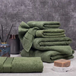 Set of towels SoundSleep Rossa 2 pcs terry 50x90 cm and 70x140 cm 400g green (2800004680042)