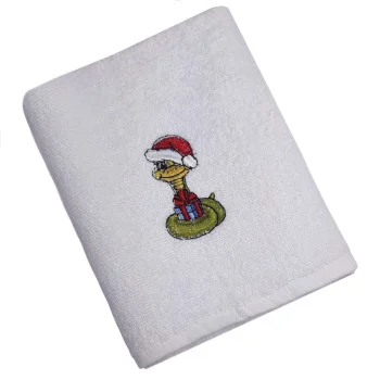 Towel SoundSleep Symbol of the Year 2025 New Year with embroidery terry 40x70 cm white (2800004668255)