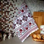 Кухонное полотенце Emily Традиции вафельное 46х60 см красное (94280418)
