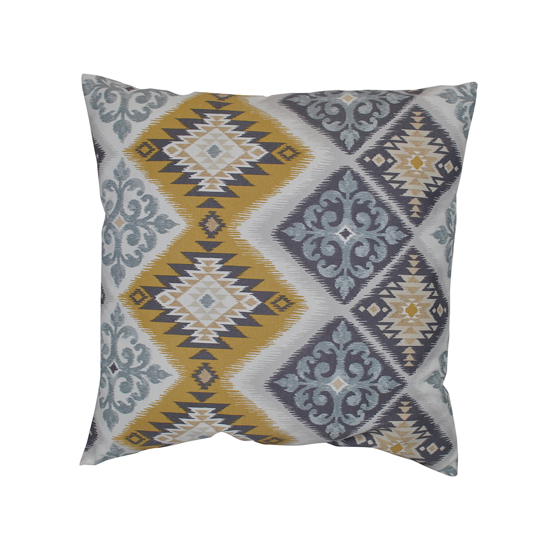 Grey Patterned Cushion atelieryuwa.ciao.jp